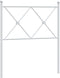 vidaXL - Hoofdbord - 80 - cm - metaal - wit