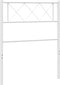 vidaXL - Hoofdbord - 80 - cm - metaal - wit