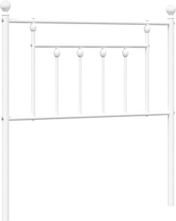 vidaXL - Hoofdbord - 80 - cm - metaal - wit