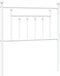 vidaXL - Hoofdbord - 80 - cm - metaal - wit