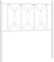 vidaXL - Hoofdbord - 80 - cm - metaal - wit