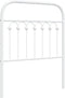 vidaXL - Hoofdbord - 80 - cm - metaal - wit