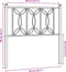 vidaXL - Hoofdbord - 80 - cm - metaal - wit