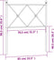 vidaXL - Hoofdbord - 80 - cm - metaal - wit