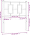 vidaXL - Hoofdbord - 80 - cm - metaal - wit