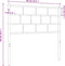 vidaXL - Hoofdbord - 80 - cm - metaal - wit