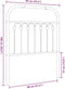 vidaXL - Hoofdbord - 80 - cm - metaal - wit