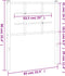 vidaXL - Hoofdbord - 80 - cm - metaal - wit