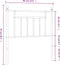 vidaXL - Hoofdbord - 80 - cm - metaal - wit