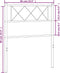 vidaXL - Hoofdbord - 80 - cm - metaal - wit