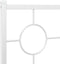 vidaXL - Hoofdbord - 80 - cm - metaal - wit