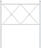 vidaXL - Hoofdbord - 80 - cm - metaal - wit
