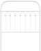 vidaXL - Hoofdbord - 80 - cm - metaal - wit