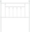 vidaXL - Hoofdbord - 80 - cm - metaal - wit
