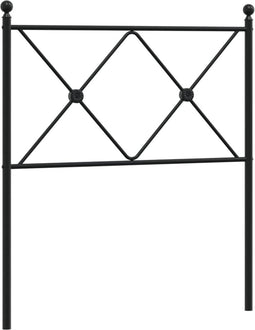 vidaXL - Hoofdbord - 80 - cm - metaal - zwart
