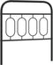 vidaXL - Hoofdbord - 80 - cm - metaal - zwart