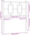 vidaXL - Hoofdbord - 80 - cm - metaal - zwart
