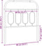 vidaXL - Hoofdbord - 80 - cm - metaal - zwart