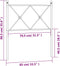 vidaXL - Hoofdbord - 80 - cm - metaal - zwart