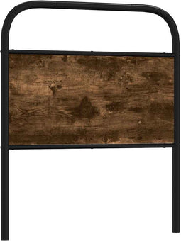 vidaXL - Hoofdbord - 80 - cm - staal - en - bewerkt - hout - gerookt - eikenkleurig