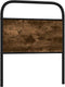 vidaXL - Hoofdbord - 80 - cm - staal - en - bewerkt - hout - gerookt - eikenkleurig