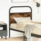 vidaXL - Hoofdbord - 80 - cm - staal - en - bewerkt - hout - gerookt - eikenkleurig