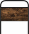 vidaXL - Hoofdbord - 80 - cm - staal - en - bewerkt - hout - gerookt - eikenkleurig