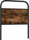 vidaXL - Hoofdbord - 80 - cm - staal - en - bewerkt - hout - gerookt - eikenkleurig