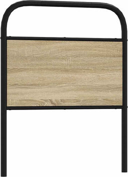 vidaXL - Hoofdbord - 80 - cm - staal - en - bewerkt - hout - sonoma - eikenkleurig