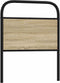 vidaXL - Hoofdbord - 80 - cm - staal - en - bewerkt - hout - sonoma - eikenkleurig