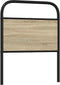 vidaXL - Hoofdbord - 80 - cm - staal - en - bewerkt - hout - sonoma - eikenkleurig