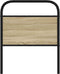vidaXL - Hoofdbord - 80 - cm - staal - en - bewerkt - hout - sonoma - eikenkleurig