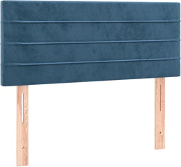 vidaXL - Hoofdbord - 80x5x78/88 - cm - fluweel - donkerblauw
