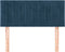 vidaXL - Hoofdbord - 80x5x78/88 - cm - fluweel - donkerblauw