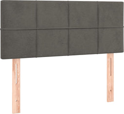 vidaXL - Hoofdbord - 80x5x78/88 - cm - fluweel - donkergrijs