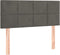 vidaXL - Hoofdbord - 80x5x78/88 - cm - fluweel - donkergrijs