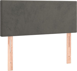 vidaXL - Hoofdbord - 80x5x78/88 - cm - fluweel - donkergrijs
