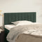vidaXL - Hoofdbord - 80x5x78/88 - cm - fluweel - donkergroen