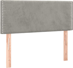 vidaXL - Hoofdbord - 80x5x78/88 - cm - fluweel - lichtgrijs