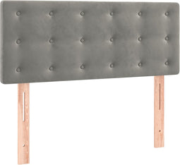 vidaXL - Hoofdbord - 80x5x78/88 - cm - fluweel - lichtgrijs