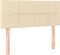vidaXL - Hoofdbord - 80x5x78/88 - cm - stof - crèmekleurig