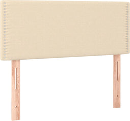 vidaXL - Hoofdbord - 80x5x78/88 - cm - stof - crèmekleurig