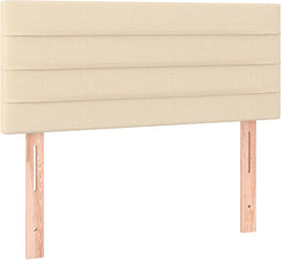 vidaXL - Hoofdbord - 80x5x78/88 - cm - stof - crèmekleurig