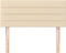 vidaXL - Hoofdbord - 80x5x78/88 - cm - stof - crèmekleurig