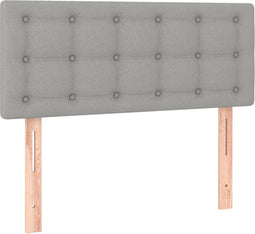 vidaXL - Hoofdbord - 80x5x78/88 - cm - stof - lichtgrijs