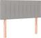 vidaXL - Hoofdbord - 80x5x78/88 - cm - stof - lichtgrijs