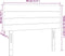 vidaXL - Hoofdbord - 80x5x78/88 - cm - stof - lichtgrijs