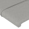 vidaXL - Hoofdbord - 80x5x78/88 - cm - stof - lichtgrijs