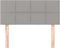 vidaXL - Hoofdbord - 80x5x78/88 - cm - stof - lichtgrijs