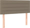 vidaXL - Hoofdbord - 80x5x78/88 - cm - stof - taupe